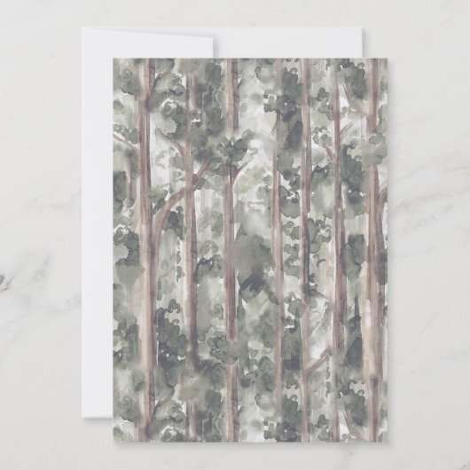 Happy Camper Mountain Forest Boy 1e Verjaardag Kaart (Achterkant)