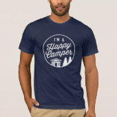 Happy Camper Navy Unisex T-Shirt (Voorkant)