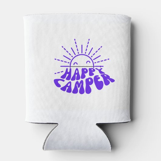 Happy Camper op een Blikjeskoeler (Achterkant)