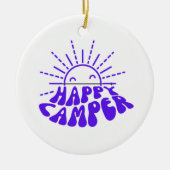 Happy Camper op een Keramisch Ornament (Voorkant)