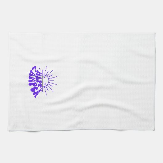 Happy Camper op een Theedoek (Horizontaal)