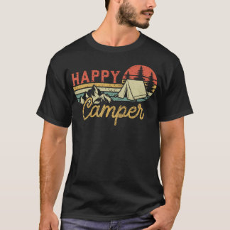 Happy Camper Outdoor Camp Hiking Funny Camping T-shirt