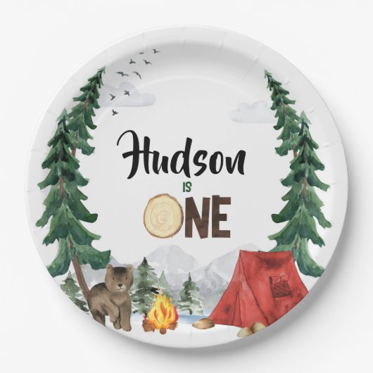 Happy Camper papieren Borden Bordje (Voorkant)