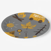 Happy Camper Party Paper-Borden Papieren Bordje (Gekanteld)