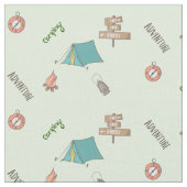 Happy Camper Pattern Stof (Close Up)