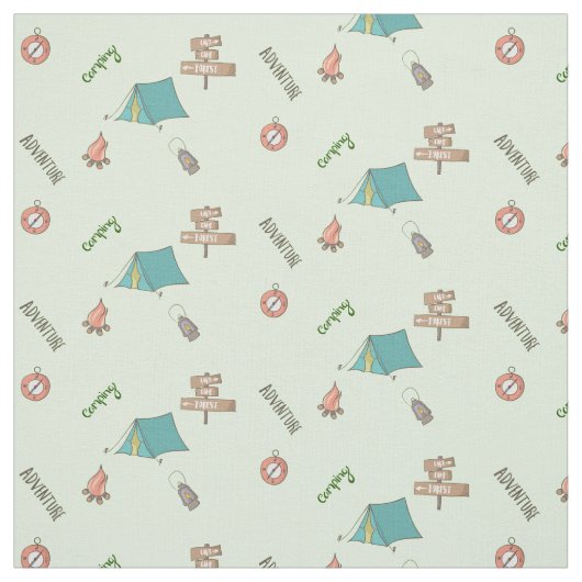 Happy Camper Pattern Stof (Swatch)
