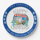 Happy Camper, persoonlijke Camping-Borden Papieren Bordje (Voorkant)