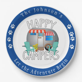 Happy Camper, persoonlijke Camping-Borden Papieren Bordje