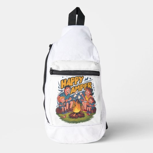 Happy Camper Peuter T-shirt (2) Sling Bag (Voorkant)