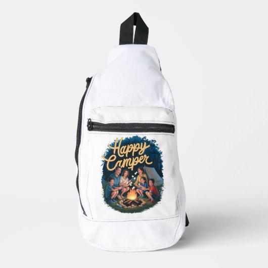 Happy Camper Peuter T-shirt (4) Sling Bag (Voorkant)