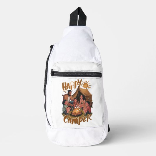 Happy Camper Peuter T-shirt (5) Sling Bag (Voorkant)