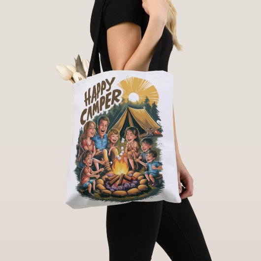 Happy Camper Peuter T-shirt (6) Tote Bag (Dichtbij)