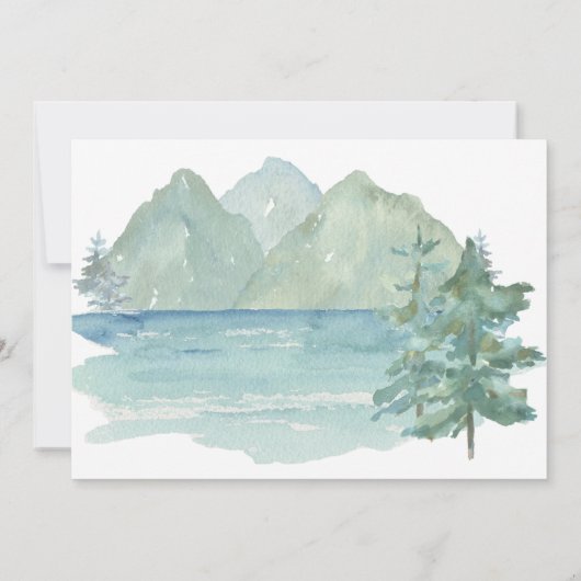 Happy Camper Photo Rustic Mountains Birthday Kaart (Achterkant)