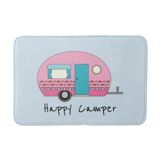 Happy Camper Pink RV Badmat (Voorkant)