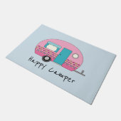 Happy Camper Pink RV Deurmat (Schuin)