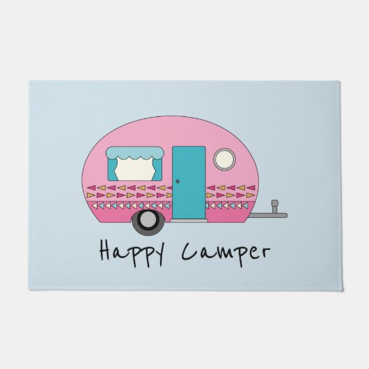 Happy Camper Pink RV Deurmat (Voorkant)