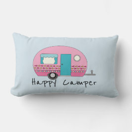 Happy Camper Pink RV Kussen