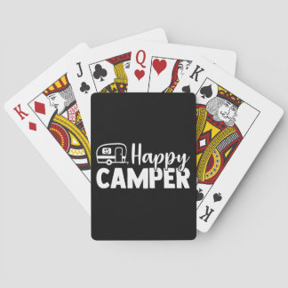 Happy Camper Quote (wit) Pokerkaarten