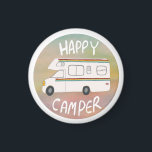 Happy Camper Rainbow RV Sunset Motorhome RV Magneet<br><div class="desc">Fijne Campers! Met een  retro camper. Pas het aan door uw eigen tekst toe te voegen. Bekijk mijn winkel voor meer! Als je het koopt,  bedankt! Ben zeker om een foto op Instagram van het in actie te delen en me te labels @shoshannahscribbles :)</div>