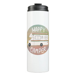Happy Camper Rainbow RV Sunset Motorhome RV Thermosbeker