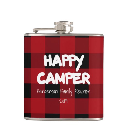 Happy Camper Red Pset Family Reunion Heupfles (Voorkant)