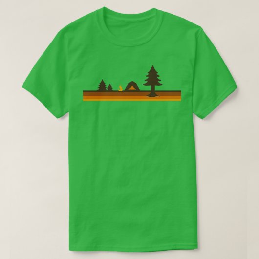 Happy Camper Retro 70s Camping T-shirt (Design voorkant)