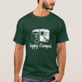 Happy Camper Retro Camping Trailer Camping Fun T-shirt (Voorkant)