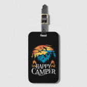 Happy Camper Retro  overeenkomende Camping Crew Bagagelabel (Voorkant (verticaal))