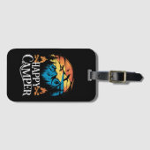 Happy Camper Retro  overeenkomende Camping Crew Bagagelabel (Voorkant (horizontaal))