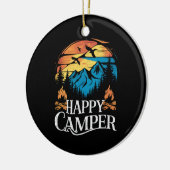 Happy Camper Retro overeenkomende Camping Crew Keramisch Ornament (Links)