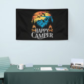 Happy Camper Retro overeenkomende Camping Crew Spandoek (Beurs)