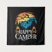 Happy Camper Retro  overeenkomende Camping Crew Wandkleed (Voorkant)