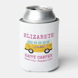 Happy Camper Retro RV Roze aangepaste koeler