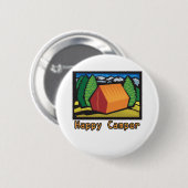 Happy Camper Ronde Button 5,7 Cm (Voorkant /achterkant)