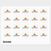 Happy Camper Ronde Sticker (Vel)
