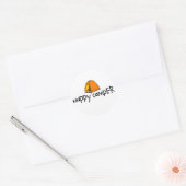 Happy Camper Ronde Sticker (Envelop)