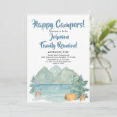 Happy Camper Rustic Mountains Family Reunion Kaart (Staand voorkant)