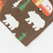 Happy Camper RV Camping Fleece Blanket - Brown Deken (Hoek)