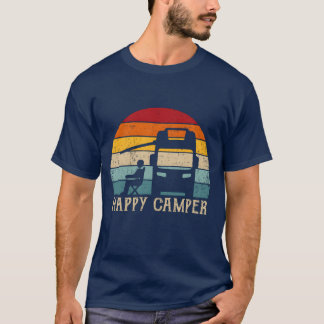 Happy Camper RV Camping idea Men Women Retro Sun T-shirt