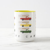 HAPPY CAMPER RV Motorhome Camping Rasta Tweekleurige Koffiemok (Center)