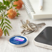 HAPPY CAMPER RV Motorhome Camping Trailer CUSTOM Sleutelhanger (Zijkant)