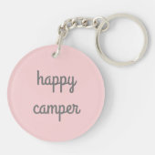 HAPPY CAMPER RV Trailer Camping CUSTOM Sleutelhanger (Achterkant)