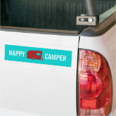 Happy Camper - RV - Travel Trailer Humor Bumpersticker (Op Truck)