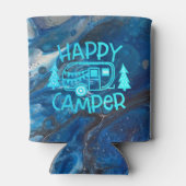 Happy Camper RV Travel Wanderlust Camping Blikjeskoeler (Achterkant)