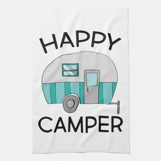 Happy Camper Sign Theedoek (Verticaal)