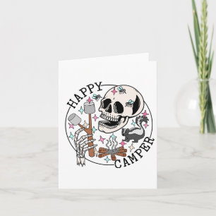 Happy Camper Skelet Marshmallow Grappige Camping L Kaart