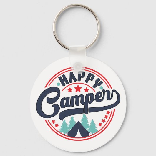Happy Camper Sleutelhanger (Voorkant)