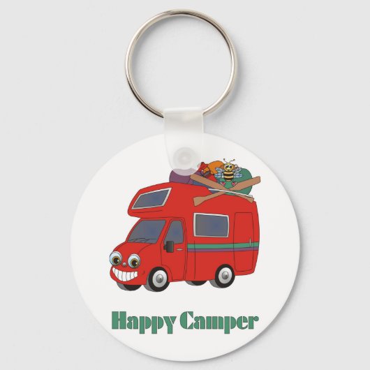 Happy Camper Sleutelhanger (Voorkant)