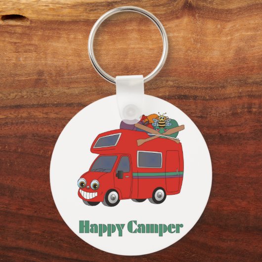 Happy Camper Sleutelhanger (Voorkant)