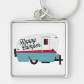 ** HAPPY CAMPER** SLEUTELHANGER (Voorkant)